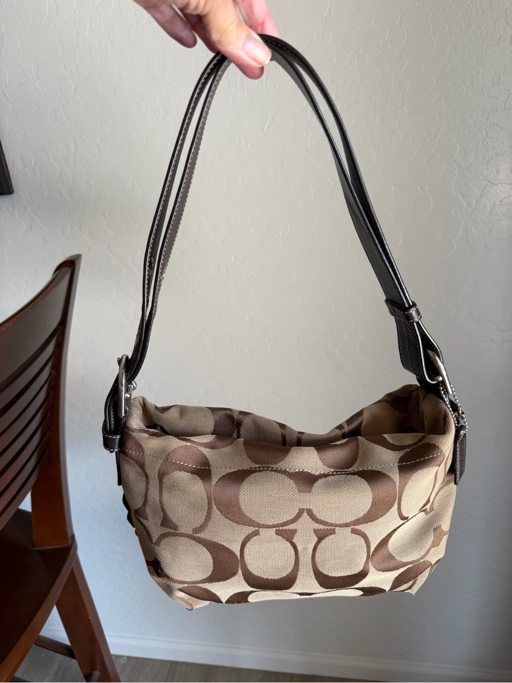 Coach Signature Jacquard Convertible Shoulder/Crossbody Bag